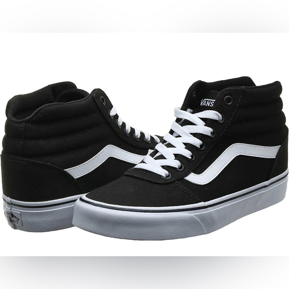 Women’s Black Canvas High Top Vans